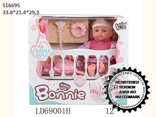 BABY BED AND DOLL (B-11)(F-8)