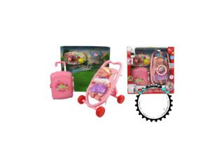 DOLL WITH TROLLEY AND SUITCASE (M-20)(M-8)(T-65) DOLL WITH TROLLEY AND SUITCASE (M-20)(M-8)(T-65)