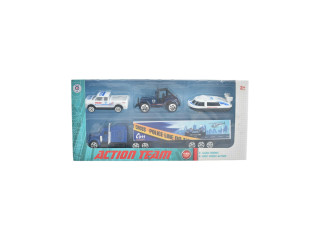 FREE WHEEL METAL TRUCK AND POLICE CAR (A-6)