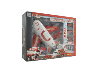FRICTION FIRE PLANE WITH METAL CAR W/SMOKE (F-19)(B-2)