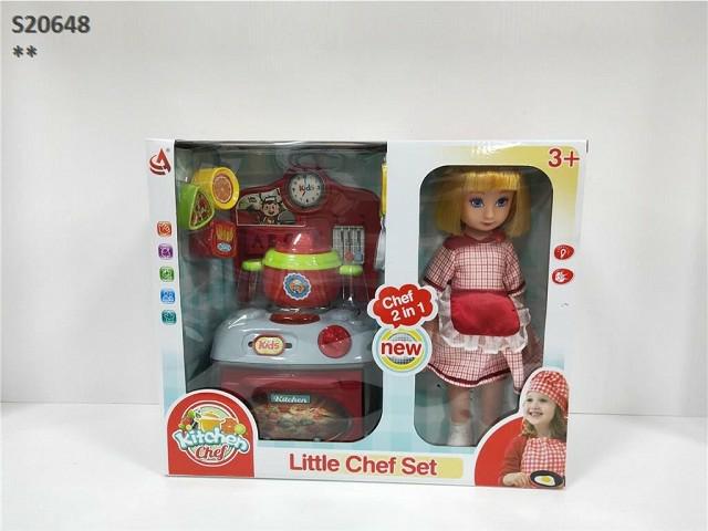 KITCHEN SET AND DOLL