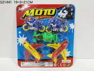 FREE WHEEL PLANE WITH MOTORCYCLE AND CAR FREE WHEEL PLANE WITH MOTORCYCLE AND CAR