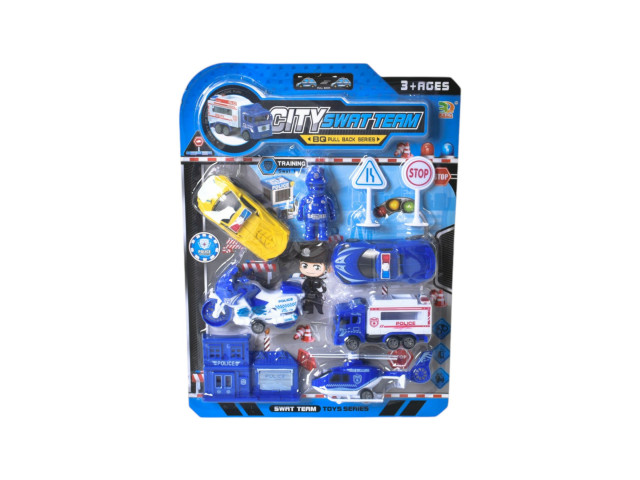 PULL BACK POLICE TRANSPORT SET