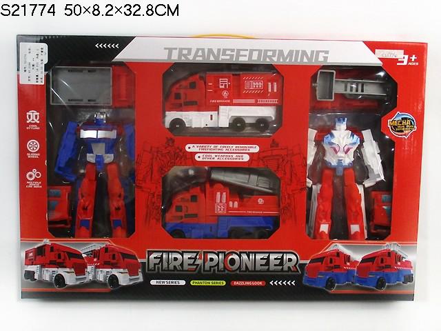 DEROMATION FIRE ENGINE AND ROBOT SET