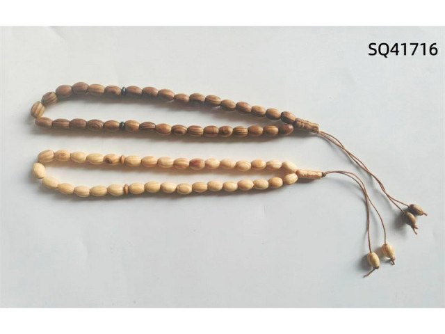 WOODEN ROSARY (14*9mm)