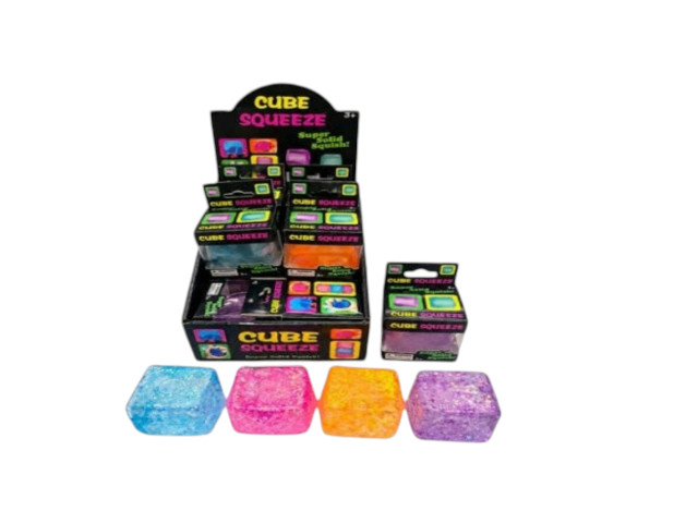 SQUISHY TOYS CUBE GOLD